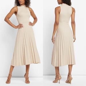 Express pleated sweater dress